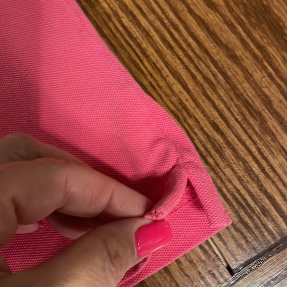 LILLY PULITZER SHRUNKEN women’s pink polo size Large Pima cotton / spandex LRG - Picture 10 of 10